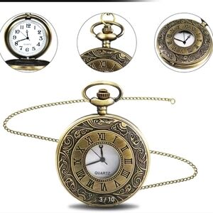 Unisex The Great Gatsby Theme Vintage Roman Cloud Pattern Pocket Watch Fashion